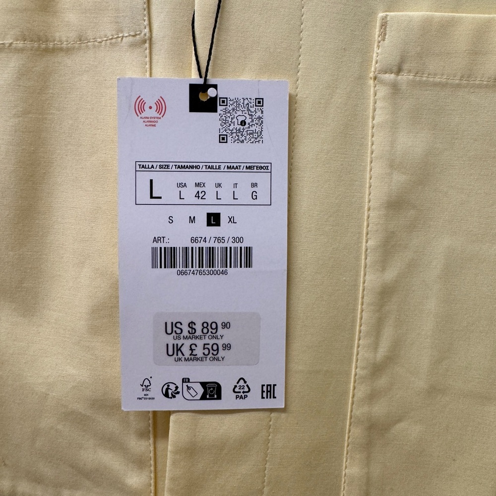 Zara men’s shacket size L